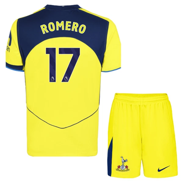 Fotbollskläder Set Barn Tottenham Hotspur Tredjeställ 2025/26 Cristian Romero 17