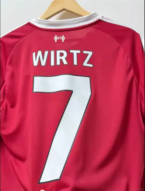 Fotbollstrojor med tryck Florian Wirtz 7 Liverpool Hemmatroja 2025-1.webp