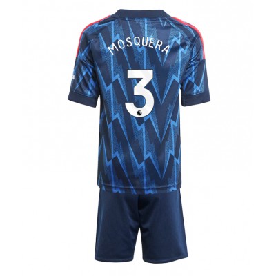 Arsenal Barn Bortaställ 2025/26 Cristhian Mosquera 3 Fotbollskläder Set