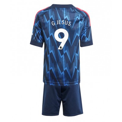 Arsenal Borta tröja 2025/26 Gabriel Jesus 9 Barn Kortärmad + Shorts