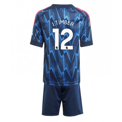 Arsenal Barn Bortaställ 2025/26 Jurrien Timber 12 Fotbollskläder Set