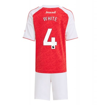 Arsenal Hemma Fotbollströjor 2025/26 Ben White 4 Barn Kortärmad Tröja + Shorts