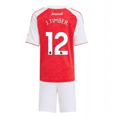 Arsenal Hemmatröja 2025/26 Barn Fotbollströjor med tryck Jurrien Timber 12