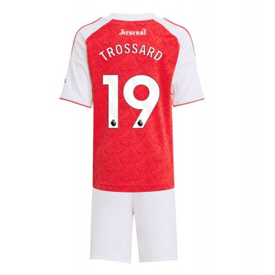 Arsenal Hemma Fotbollströjor 2025/26 Leandro Trossard 19 Barn Kortärmad Tröja + Shorts