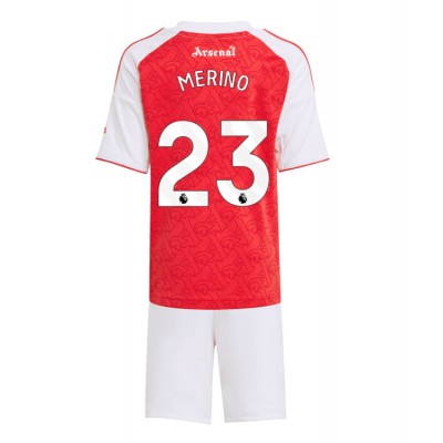 Arsenal Hemmatröja 2025/26 Barn Fotbollströjor med tryck Mikel Merino 23