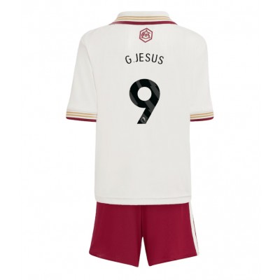 Fotbollsset Barn Arsenal Tredjeställ 2025/26 med namn Gabriel Jesus 9