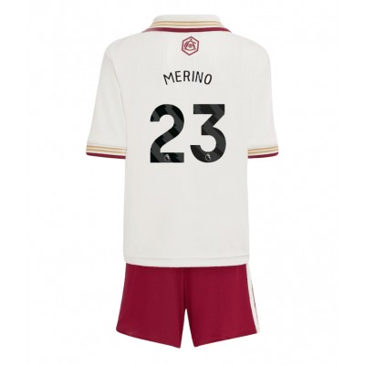 Arsenal Barn tröja 2025/26 Tredjeställ Mikel Merino 23 Kortärmad Tröja + Shorts