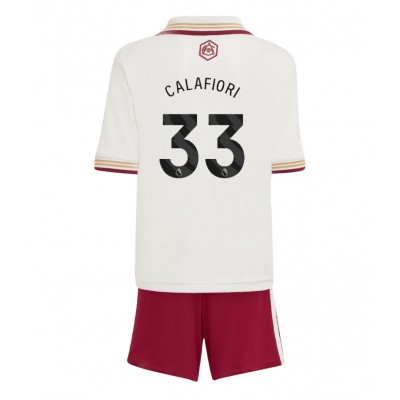 Arsenal Barn tröja 2025/26 Tredjeställ Riccardo Calafiori 33 Kortärmad Tröja + Shorts