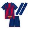 Barcelona Hemma Tröja 2025/26 Barn Kortärmad + Shorts