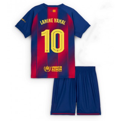 Lamine Yamal #10 Barcelona Hemma Tröja 2025/26 Barn Kortärmad + Shorts