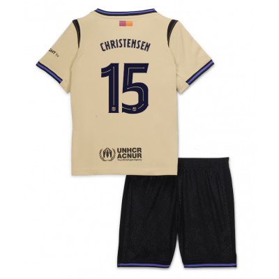 Fotbollskläder Set Barn FC Barcelona Bortaställ 2025/26 Andreas Christensen 15