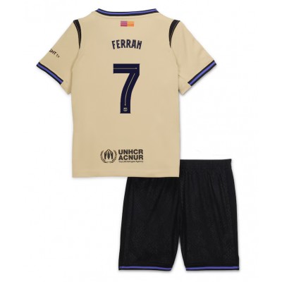 Fotbollströjor Barn Billiga FC Barcelona Bortaställ 2025/26 Ferran Torres 7