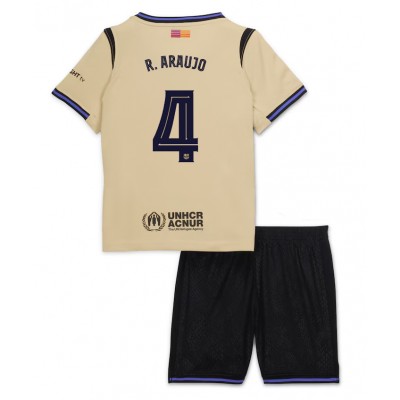 Billiga Fotbollströjor Barn FC Barcelona Bortaställ 2025/26 Ronald Araujo 4