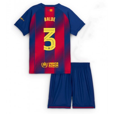 FC Barcelona Barn Matchtröjor Hemmaställ 2025/26 Alejandro Balde 3