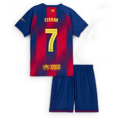 Fotbollskläder Set Barn FC Barcelona Hemmaställ 2025/26 Ferran Torres 7