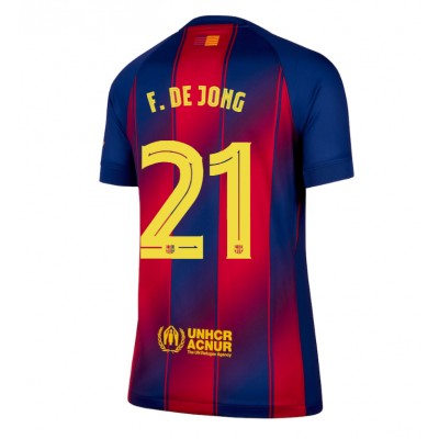 Billiga Fotbollströjor FC Barcelona Hemmatröja 2025/26 Dam Frenkie de Jong 21