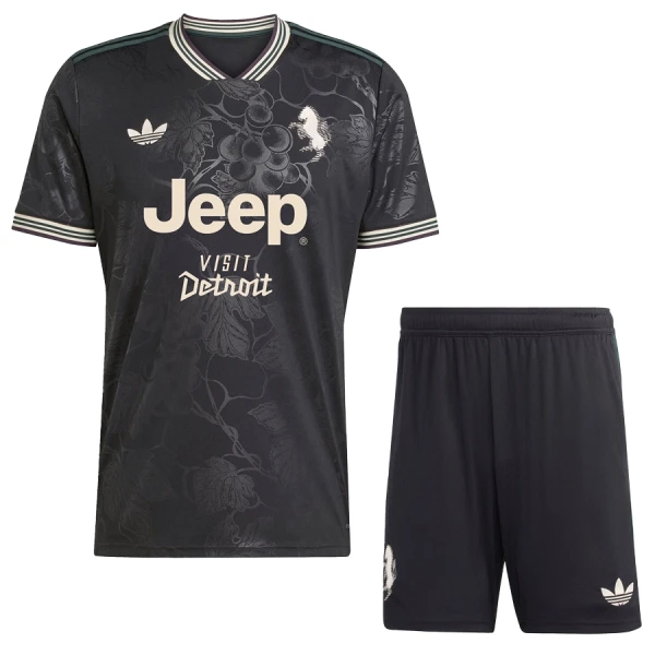 Billiga Fotbollströjor Barn Juventus Tredjeställ 2025/26 Kortärmad Tröja + Shorts