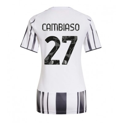 Dam Fotbollströja Juventus Hemmatröja 2025/26 Andrea Cambiaso 27 Kortärmad