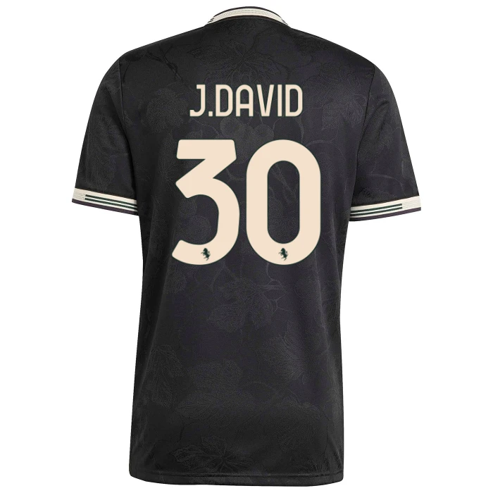 Juventus Fotbollströja 2025/26 Tredjetröja Jonathan David 30 Herr Kortärmad