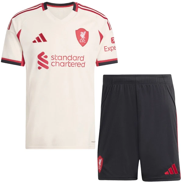 Liverpool Matchtröjor Barn Bortaställ 2025/26 Kortärmad Tröja + Shorts