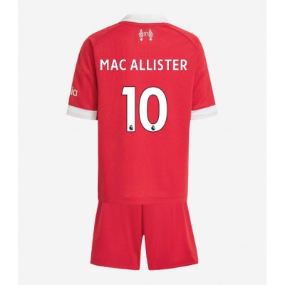 Liverpool Fotbollskläder Hemmaställ 2025/26 Alexis Mac Allister 10 Barn Kortärmad Tröja + Shorts