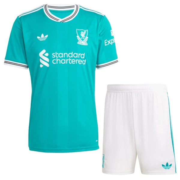 Liverpool Matchtröjor Barn Tredjeställ 2025/26 Kortärmad Tröja + Shorts