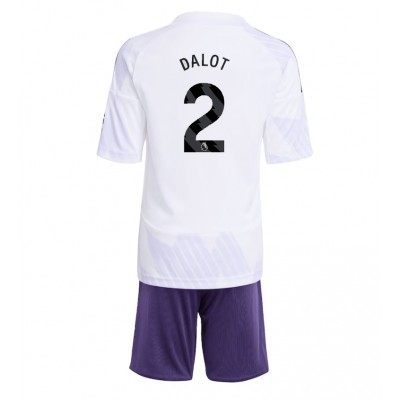 Manchester United Barn Bortaställ 2025/26 Diogo Dalot 2 Kortärmad Tröja + Shorts