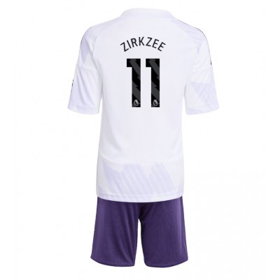 Manchester United Barn Bortaställ 2025/26 Joshua Zirkzee 11 Kortärmad Tröja + Shorts