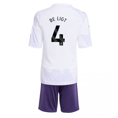 Fotbollssats Barn Manchester United Bortaställ 2025/26 Matthijs de Ligt 4