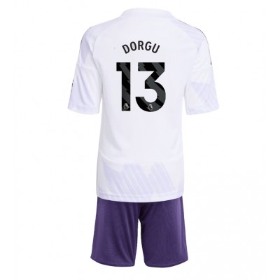 Fotbollssats Barn Manchester United Bortaställ 2025/26 Patrick Dorgu 13