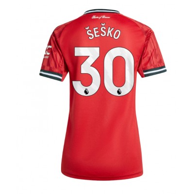 Billiga Fotbollströjor Benjamin Šeško #30 Manchester United Hemmatröja 2025/26 Dam