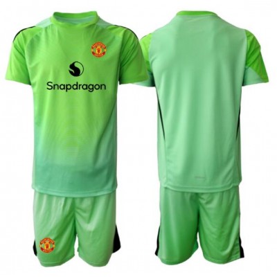 Manchester United Målvakt Tredje Barn Fotbollströja 2025/26 Kortärmad (+ Shorts)