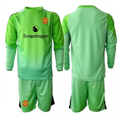 Manchester United Målvakt Tredje Barn Fotbollströja 2025/26 Långärmad (+ Shorts)