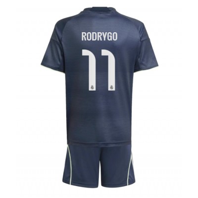 Matchställ Fotboll Barn Real Madrid Bortaställ 2025/26 Rodrygo Goes 11