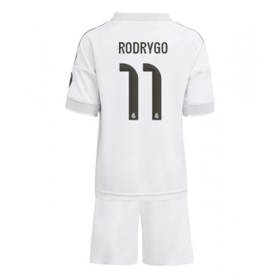 Matchställ Fotboll Barn Real Madrid Hemmaställ 2025/26 Rodrygo Goes 11