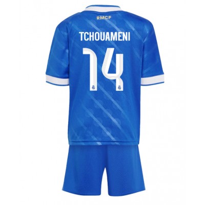 Real Madrid Barn Tredjeställ 2025/26 Fotbollssats Aurelien Tchouameni 14