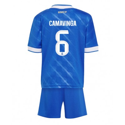 Real Madrid Barn Tredjeställ 2025/26 Fotbollssats Eduardo Camavinga 6