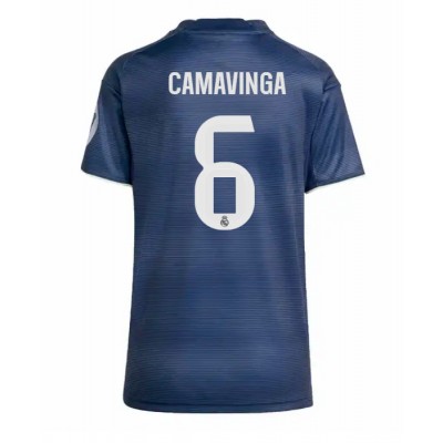 Real Madrid Fotbollskläder 2025-26 Bortatröja Dam Eduardo Camavinga 6
