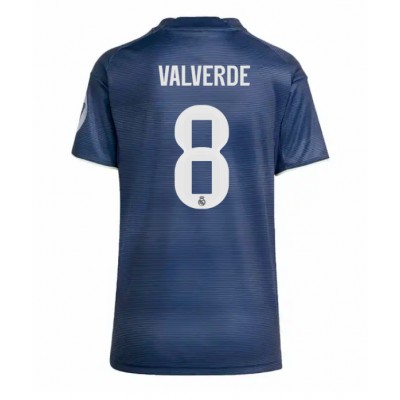 Real Madrid Fotbollskläder 2025-26 Bortatröja Dam Federico Valverde 8