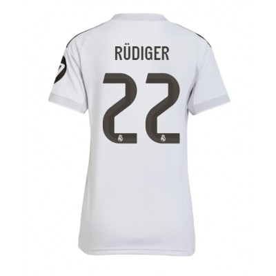 Billiga Fotbollströjor Dam Real Madrid Hemmatröja 2025/26 Kortärmad Antonio Rüdiger 22