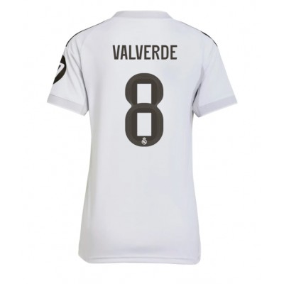 Billiga Fotbollströja Dam Real Madrid Hemmatröja 2025-26 Federico Valverde 8