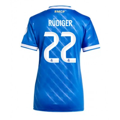 Billiga Fotbollströjor Dam Real Madrid Tredjetröja 2025/26 Kortärmad Antonio Rüdiger 22