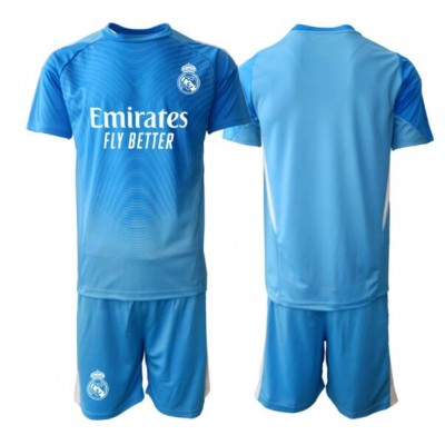 Fotbollströjor Barn Billiga Real Madrid Målvakt Hemmaställ 2025/26 Kortärmad (+ Shorts)