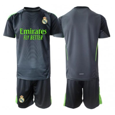 Fotbollströjor Barn Billiga Real Madrid Målvakt Tredjeställ 2025/26 Kortärmad (+ Shorts)