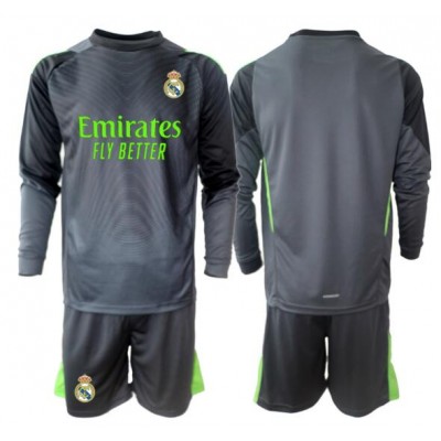 Real Madrid Matchtröjor 2025/26 Målvakt Tredjeställ Barn Långärmad (+ Shorts)