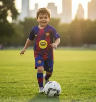 Barcelona Hemma Troja 2026 Barn Kortarmad Shorts.webp