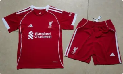 Liverpool Matchtrojor Barn Hemma 2026 Troja Shorts.webp
