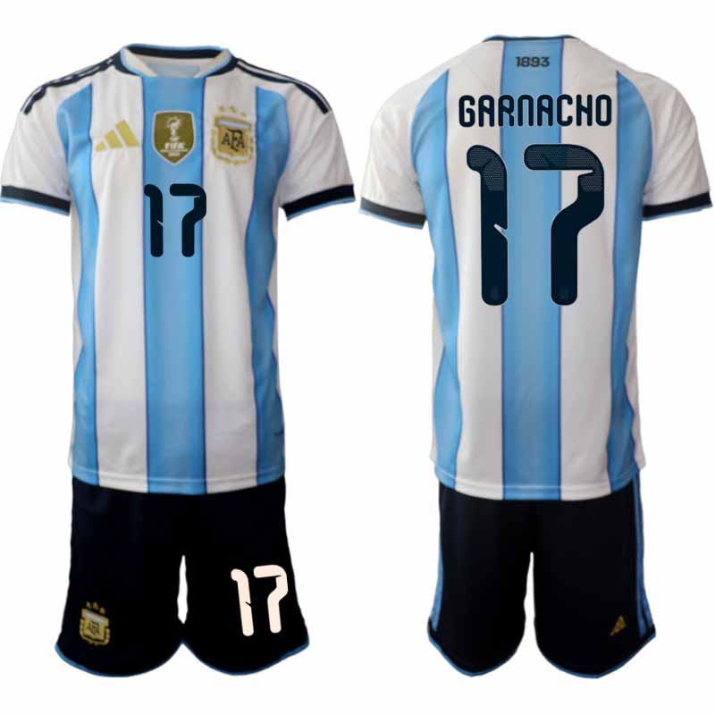 Köpa Fotbollströjor Argentina 2026 VM Hemmaställ Herr Alejandro Garnacho 17