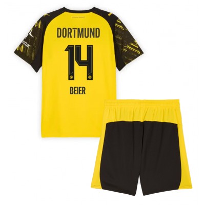 Billiga Fotbollströjor Barn Borussia Dortmund Hemmaställ 2025/26 Maximilian Beier 14