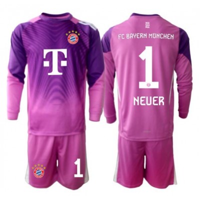 FC Bayern München Lila Målvakt Tredjetröja Manuel Neuer #1 Herr 2025–26 Långärmad Set